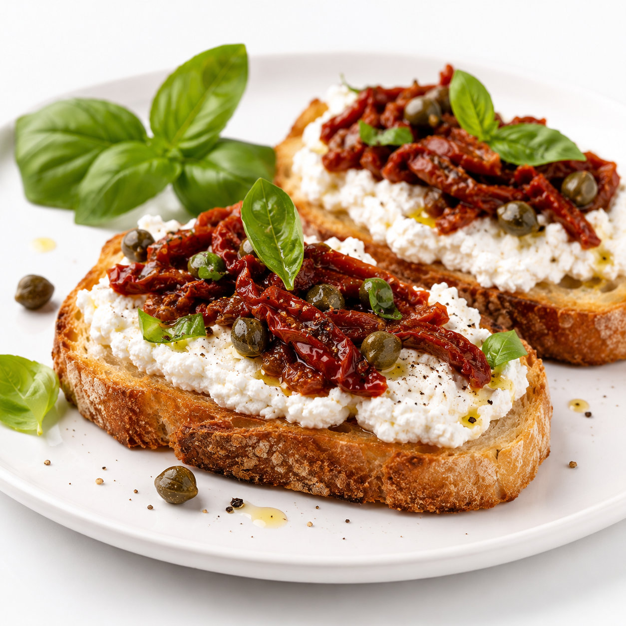 Bruschetta al Pomodoro Secco e Ricotta