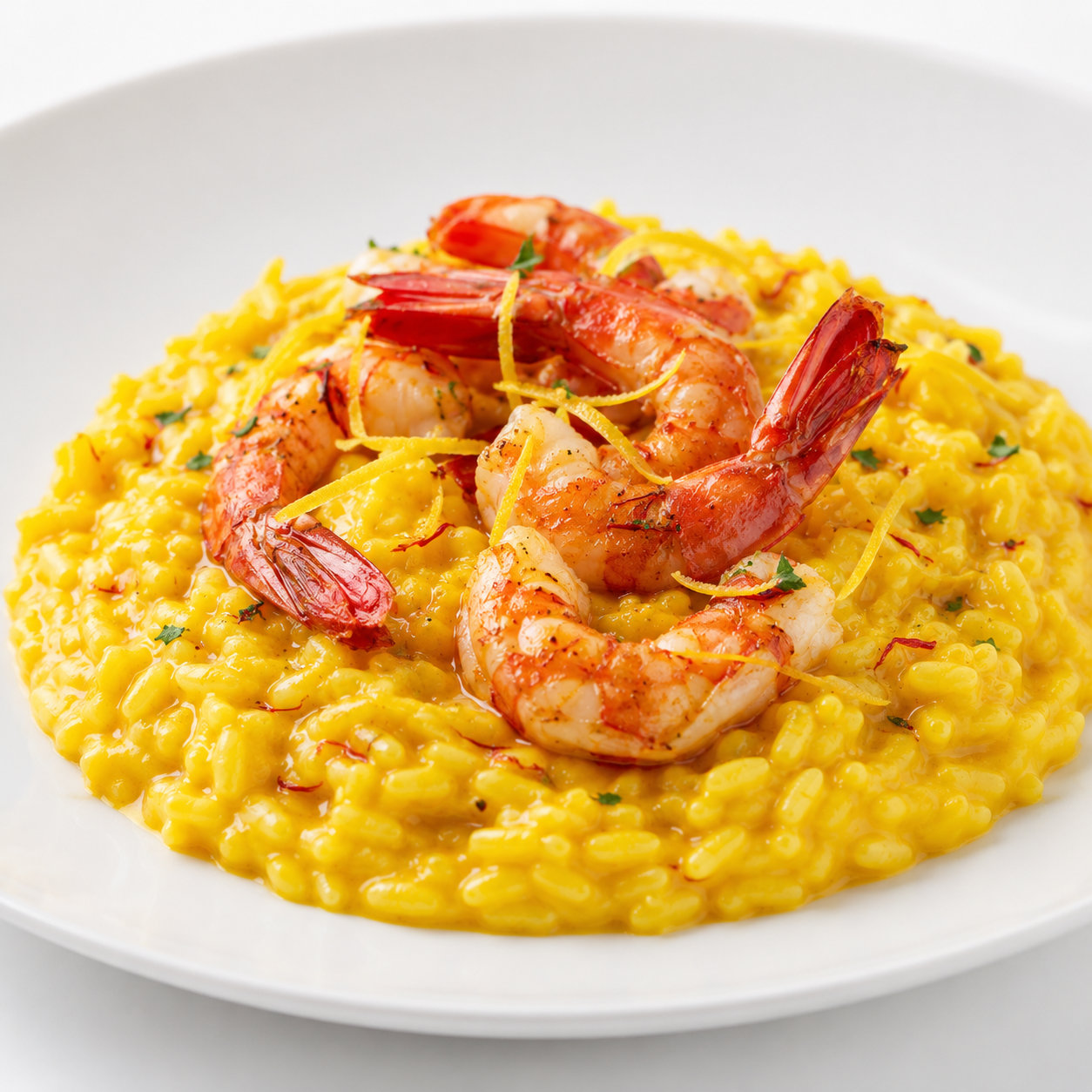 Risotto allo Zafferano e Gamberi
